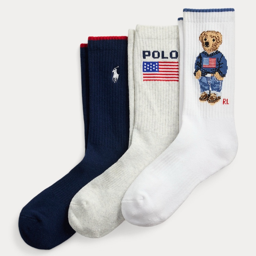 Polo Ralph Lauren Polo Bear Logo Crew Sock